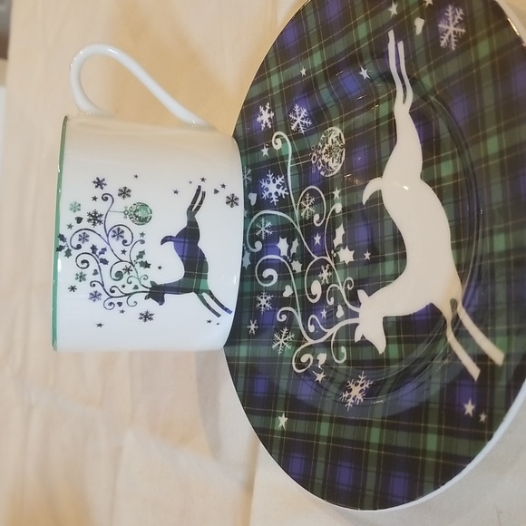 MAXWELL WILLIAMS  green designer home ware 2 piece cover decor jumping Deer - Picture 3 of 5